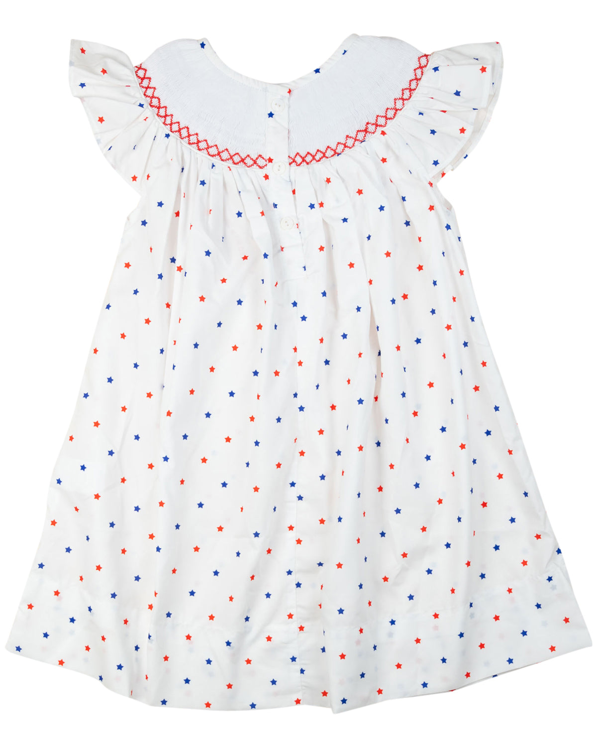 Flags Smocked Star Print Dress