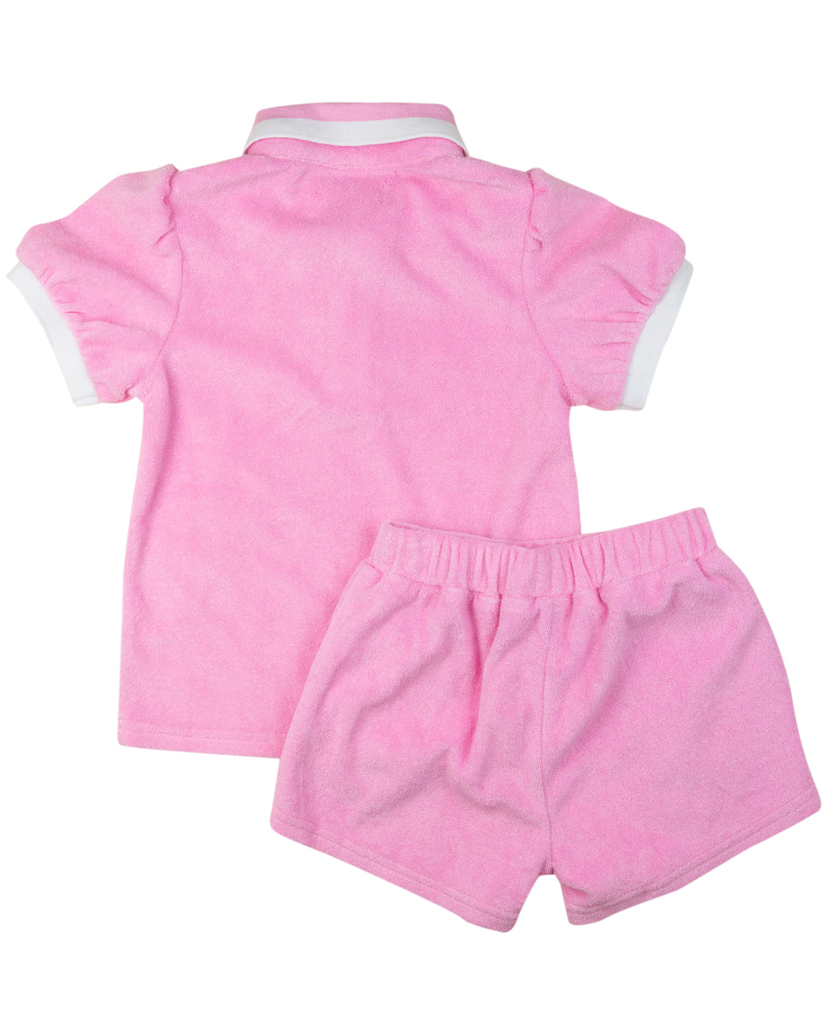 Pink Terry Shorts Set