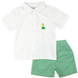 Golf Cart Embroidered Shorts Set