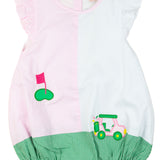 Golf Cart Applique Ruffle Sleeve Bubble