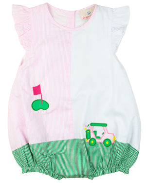 Golf Cart Applique Ruffle Sleeve Bubble