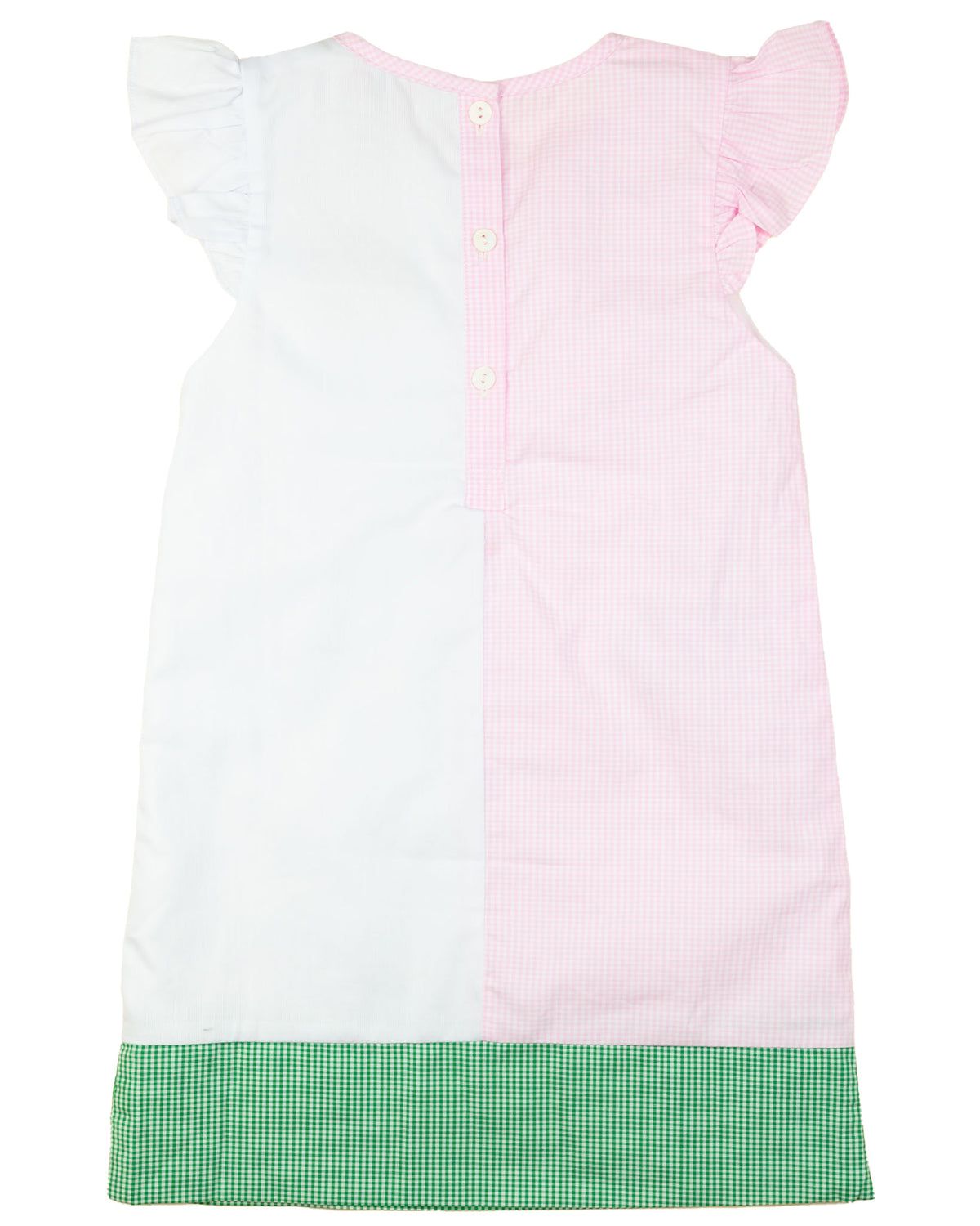 Golf Cart Applique Ruffle Sleeve Dress