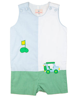 Golf Cart Applique Gingham Shortall