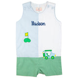 Golf Cart Applique Gingham Shortall