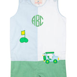 Golf Cart Applique Gingham Shortall