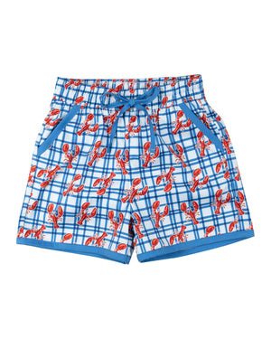 Red as a Lobster Swim Trunks