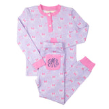 Lavender Mouse Ears Knit Pajama Set