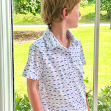 Fish Friends Knit Collared Shirt