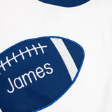 Go! Fight! Win! Navy Blue Football Appliqué Shirt