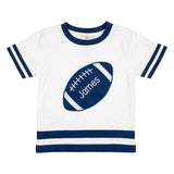 Go! Fight! Win! Navy Blue Football Appliqué Shirt