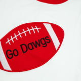 Go! Fight! Win! Red Football Appliqué Shirt
