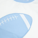 Go! Fight! Win! Baby Blue Football Appliqué Shirt