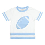 Go! Fight! Win! Baby Blue Football Appliqué Shirt