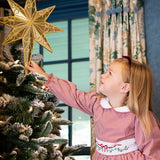 Holiday Embroidery Garnet Gingham Bloomer Set With Sash