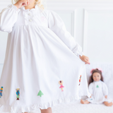 Nutcracker Embroidered Knit Gown