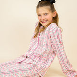 Ghost Stripe with Silver Lurex Pajama Set