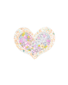 Glitter Heart Shaker Hair Clip