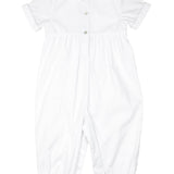 Holly Berry Smocked White Longall- FINAL SALE