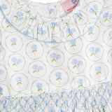Blue Hydrangea Smocked Jenny Dress