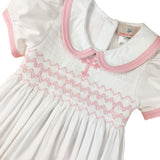 Pink Cross Smocked Dress