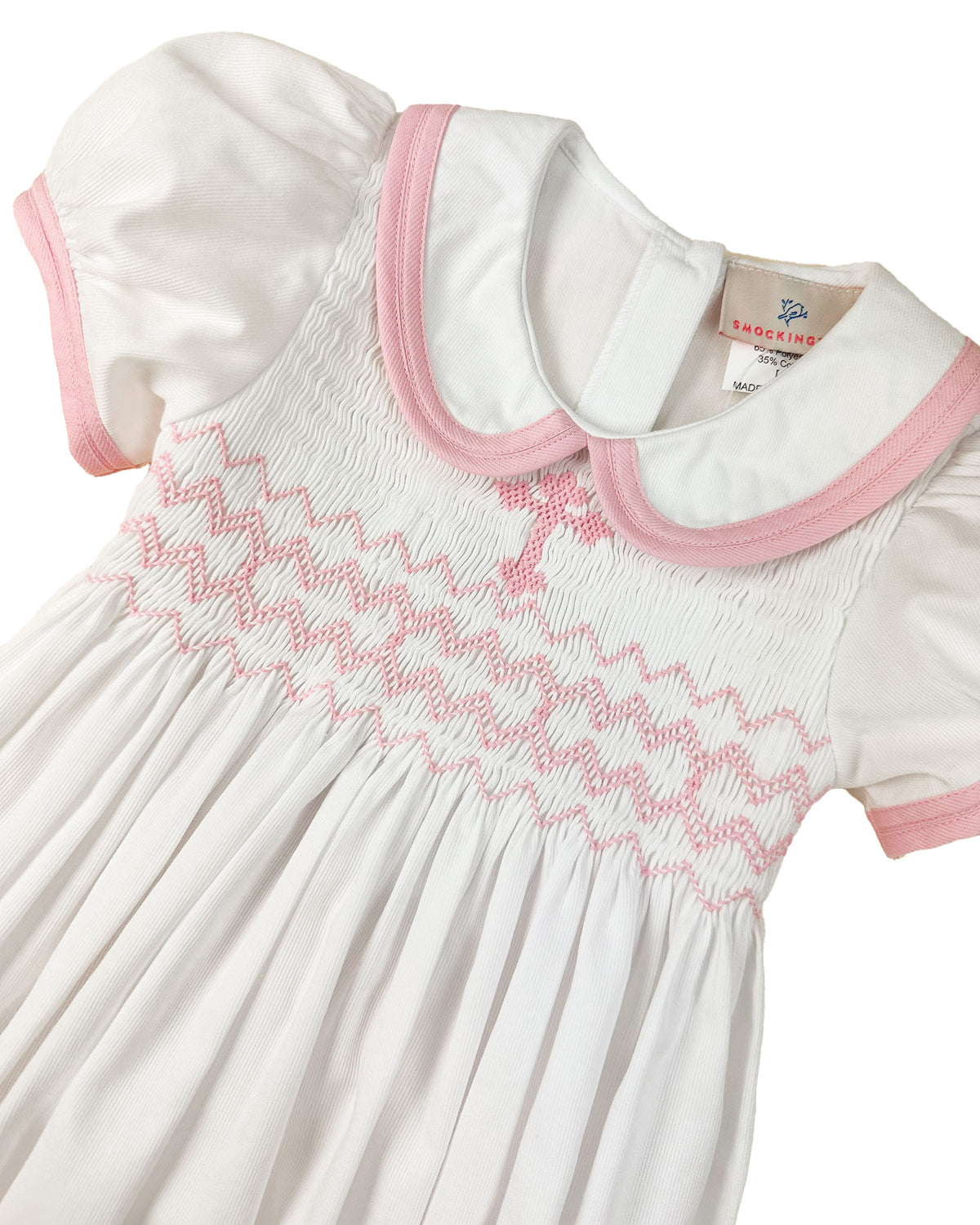 Pink Cross Smocked Bubble