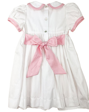 Pink Cross Smocked Dress