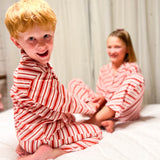 Candy Cane Striped Button Down Pajamas- FINAL SALE