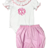 Pink Striped Diaper Set