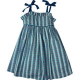 Sapphire Swirl Block Print Dress