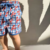 Red as a Lobster Swim Trunks