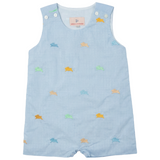 Colorful Bunnies Embroidered Shortall