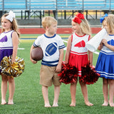 Go! Fight! Win! Navy Blue Football Appliqué Shirt