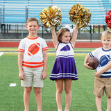 Go! Fight! Win! Orange Football Appliqué Shirt