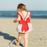 Red White Blue Floral Josie Bubble