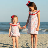 Red White Blue Floral Josie Dress
