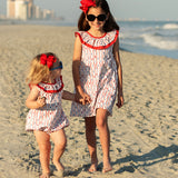 Red White Blue Floral Josie Dress