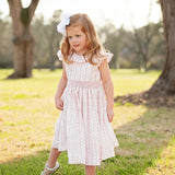 Pink Vine Smocked Dress
