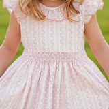 Pink Vine Smocked Dress