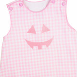 Jack-O-Lantern Applique Gingham Jumper