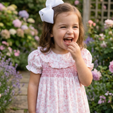 Magnolia Pink Smocked Honeycomb Dress