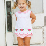Watermelon Scalloped Bloomer Set
