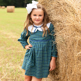Navy Tartan Plaid Dress