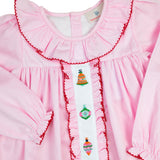 Ornaments Embroidered Bishop Dress