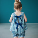 Sapphire Swirl Block Print Bloomer Set