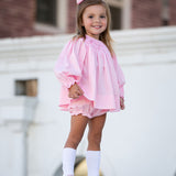 Pink Honeycomb Smocked Bloomer Set