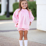 Pink Honeycomb Smocked Bloomer Set