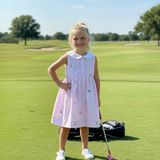 Golf Embroidered Pink Gingham Dress