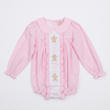 Gingerbread Lane Embroidered Gingham Bubble