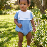 Cobalt Gingham Knit Bubble