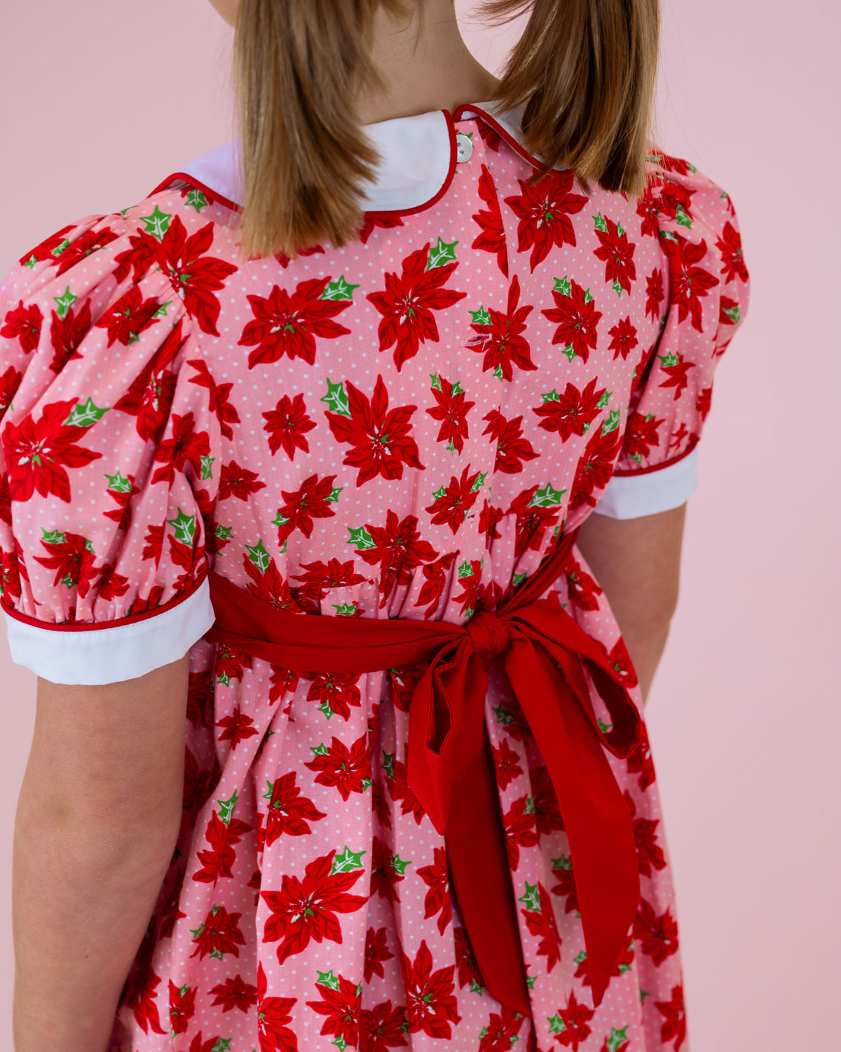 Poinsettia Smocked Dress